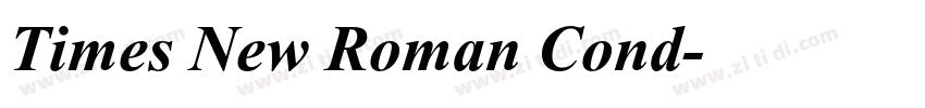 Times New Roman Cond字体转换